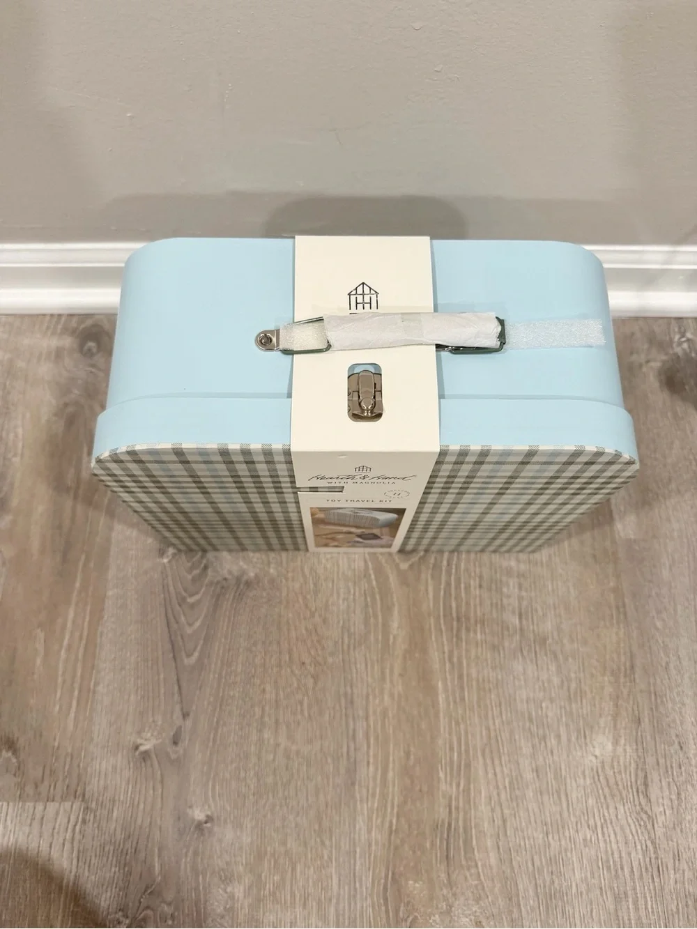 NEW Hearth & Hand Magnolia Toy Travel Kit 11 Piece Plaid Suitcase Set